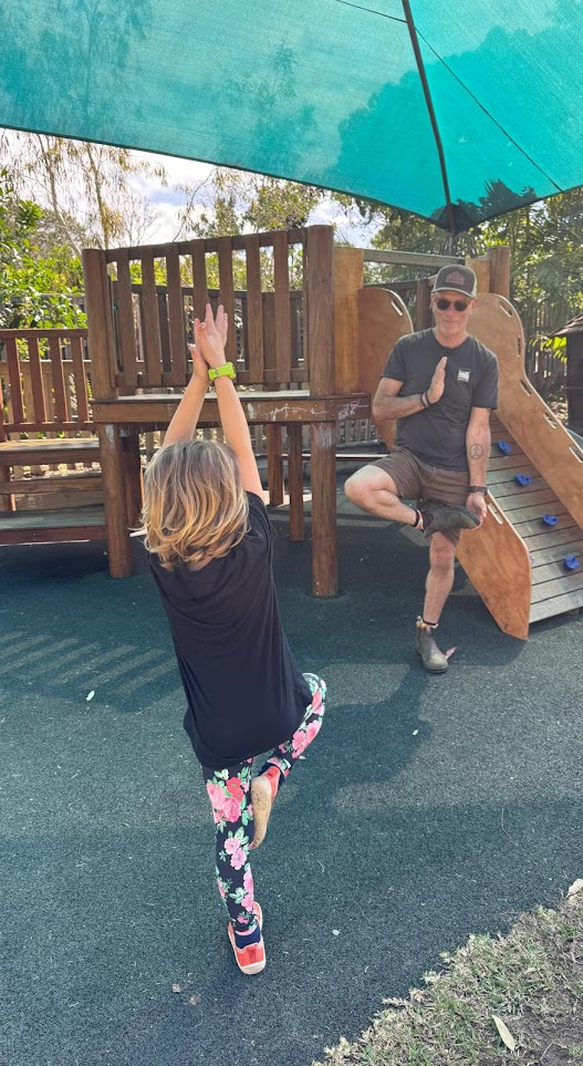 Yoga and movement with a Grand Friend