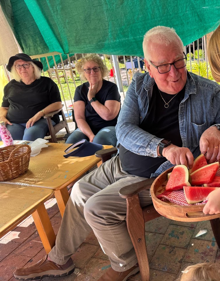 Sharing watermelon together